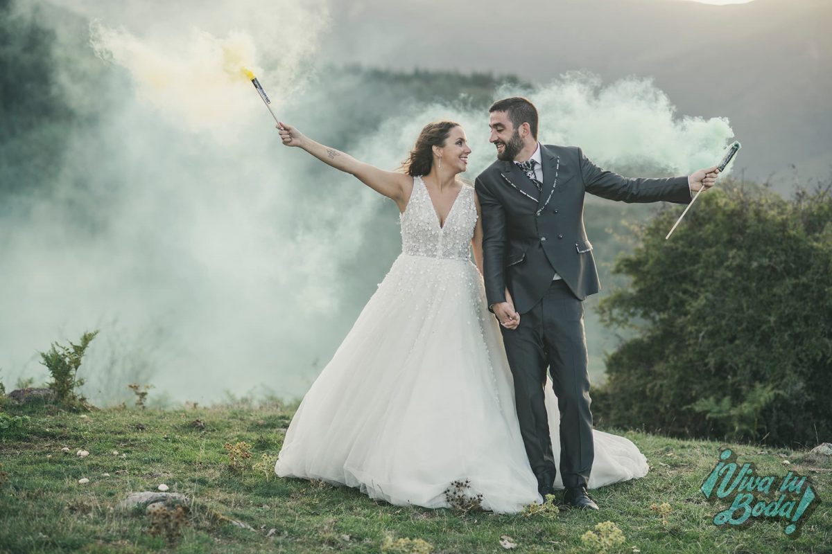 Reportaje de boda con las fotos realizadas en la montaña en La Rioja