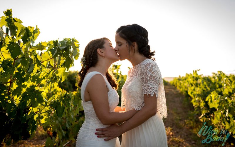 Fotos emotivas de boda. Boda de chicas en Marques de Vargas. Boda civil