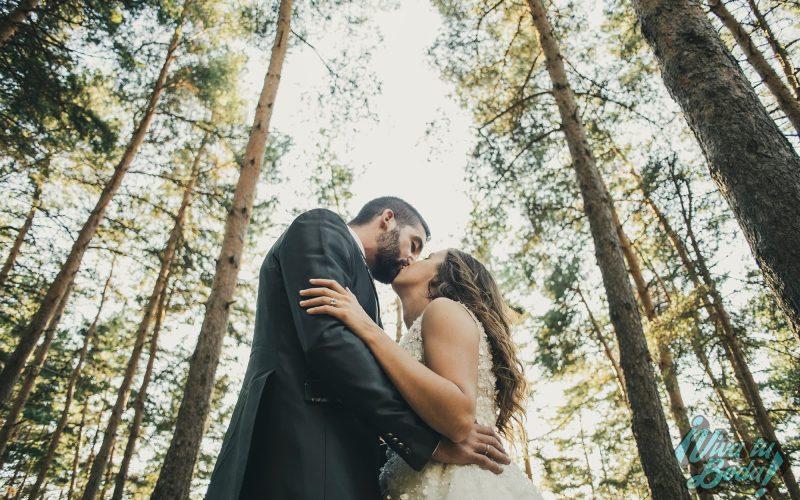 Reportaje de boda con las fotos realizadas en la montaña en La Rioja